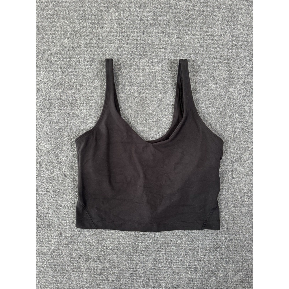 Lululemon Align‎ Tank Top Womens 6 Black Cropped Active Bra Yoga Gym